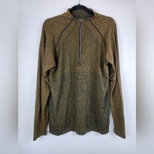 Lululemon Metal Vent 1/4 Zip Long Sleeved Shirt Mens XL.